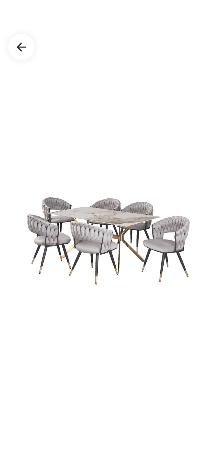 Table céramique + 6chaise velours