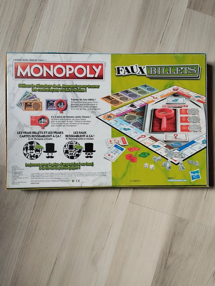 Jeu Monopoly faux billets hasbro - photo numéro 2