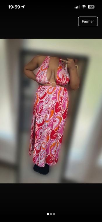 Robe longue décolleté