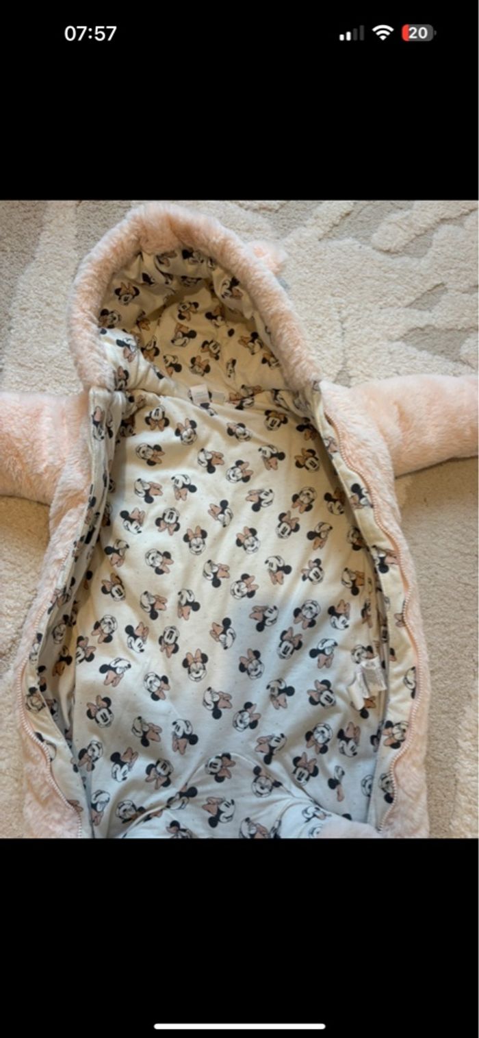 Combinaison pilote bébé 6 mois fourrure rose Orchestra