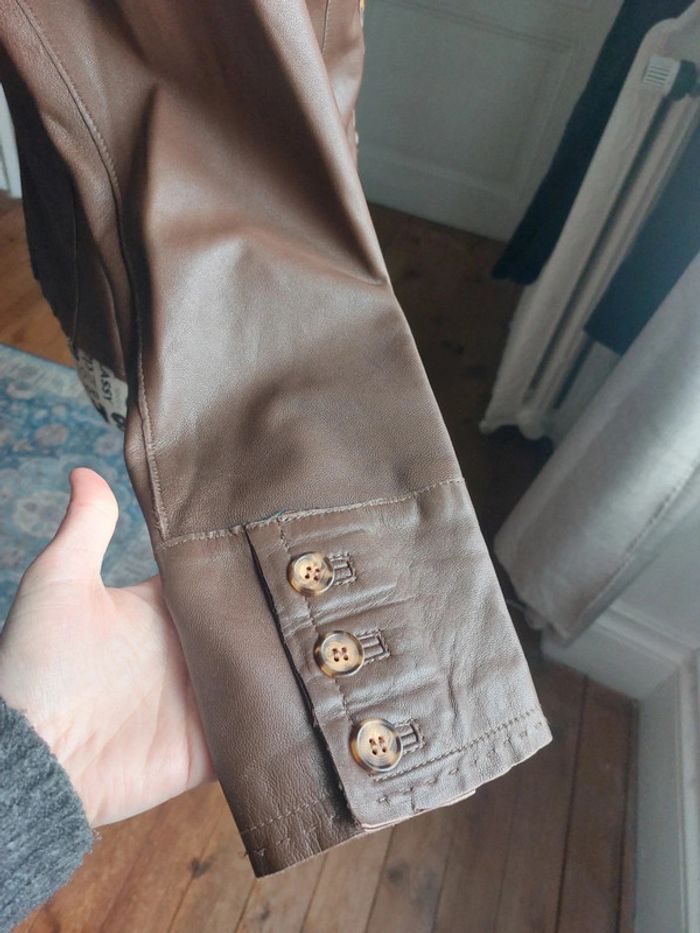 Veste cuir vintage Victoria - photo numéro 4