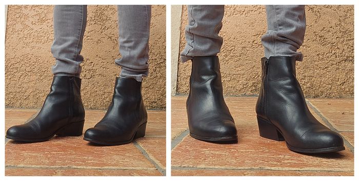 📌Bottines en Cuir Accessoire Diffusion Effet Croco & Chelsea - photo numéro 3