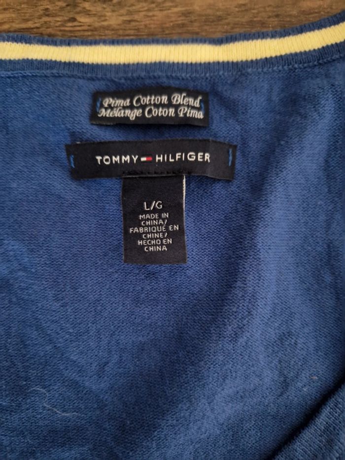 Pull Tommy Hilfiger Bleue L - photo numéro 3