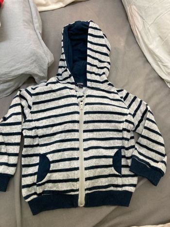 Gilet à capuche velours kiabi