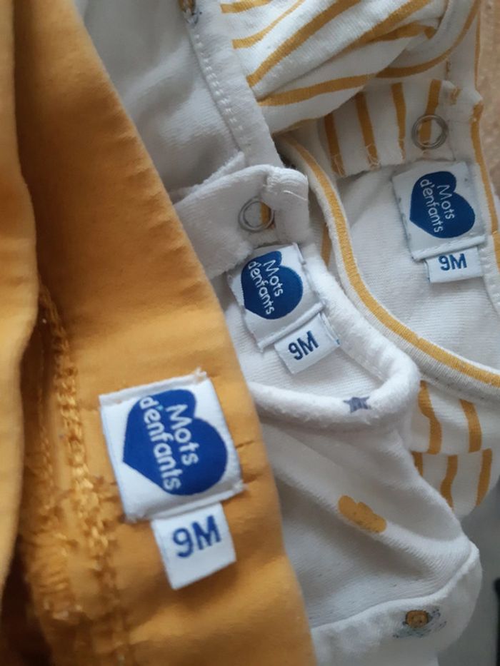 Lot de 2 hauts manches longues et pantalon Mots d'enfants 9 mois - photo numéro 8