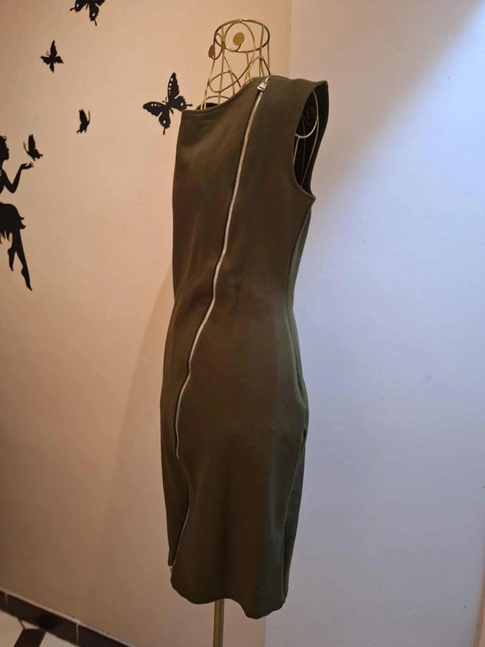 Robe kaki zippée - Unika Paris - photo numéro 2