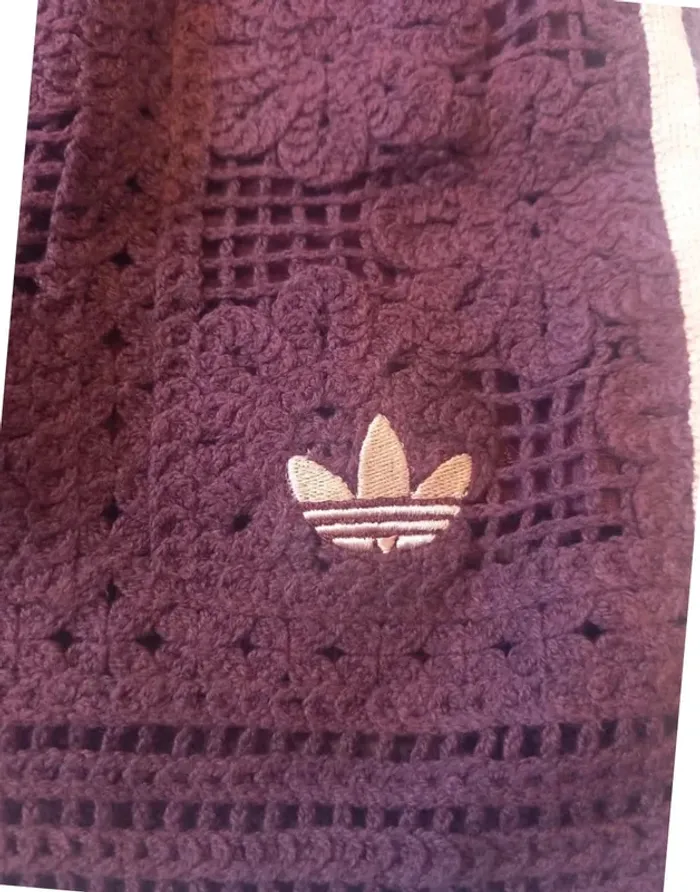 adidas Originals x ASOS - Mini-jupe en maille crochetée - Marron Taille M - photo numéro 2