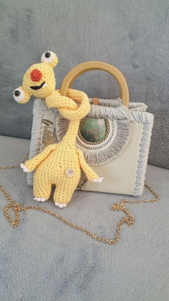 Neuf DIY crochet fait main avec amour Sid de l âge de glace en bijou de sac 100% acrylique 
