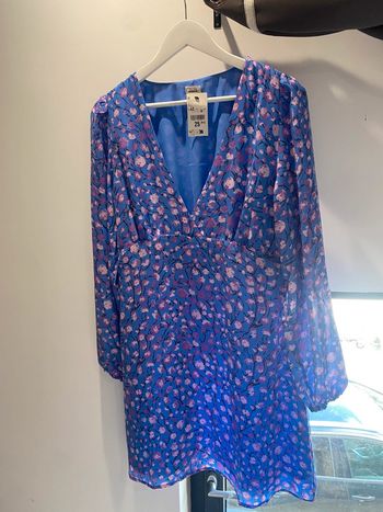 Robe fleurie mauve Lila