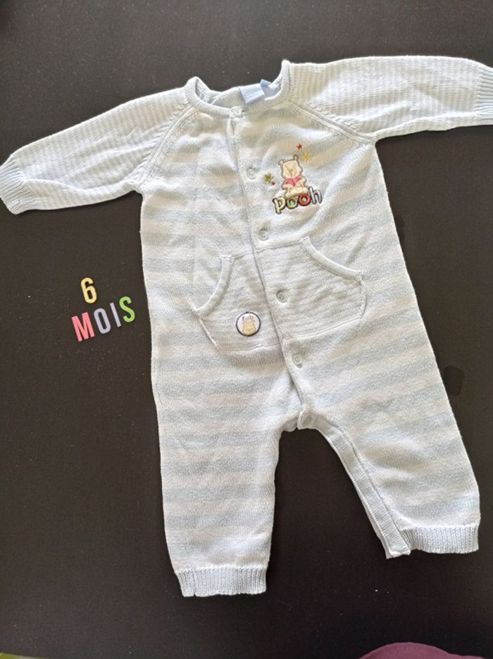 Pyjama/Combinaison Winnie bébé garçon 6 mois - photo numéro 2