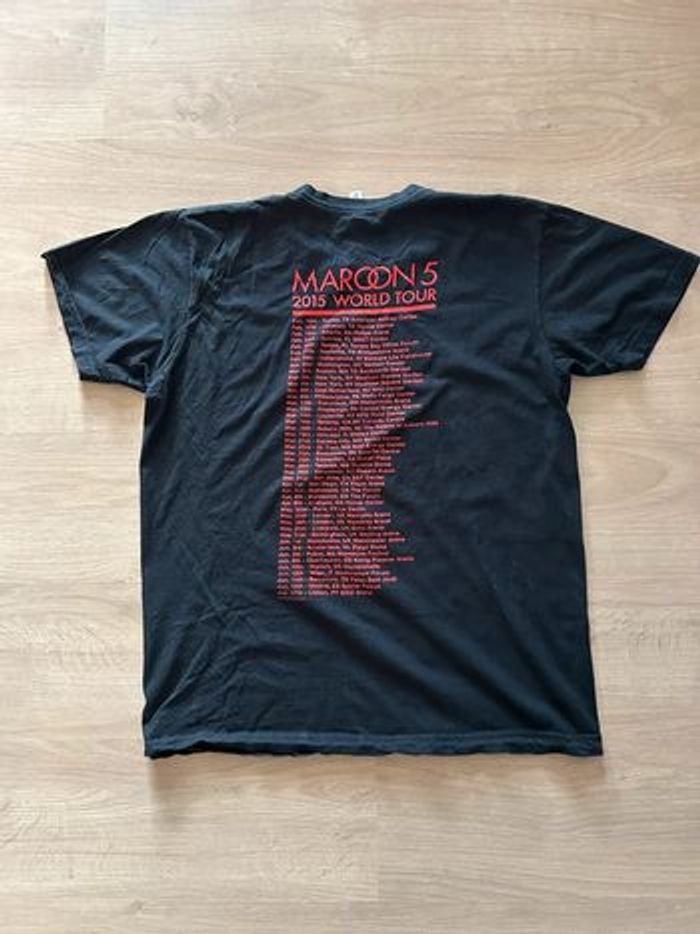 T-shirt Collector Maroon 5 World Tour 2015 – Taille L – Made in USA - Très bon état - photo numéro 3