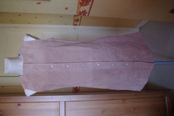 Mango - Robe en  cuir Suédé  - Taille 38