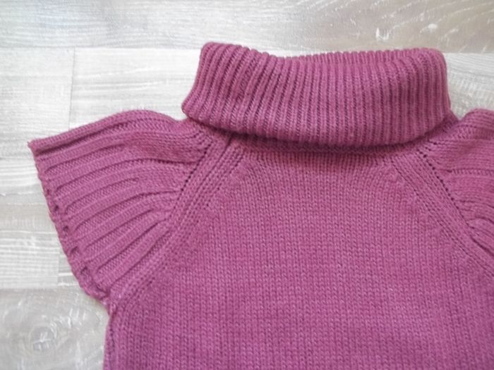 Pull sans manche col roulé violine Tex Kids 7/8 ans - photo numéro 6
