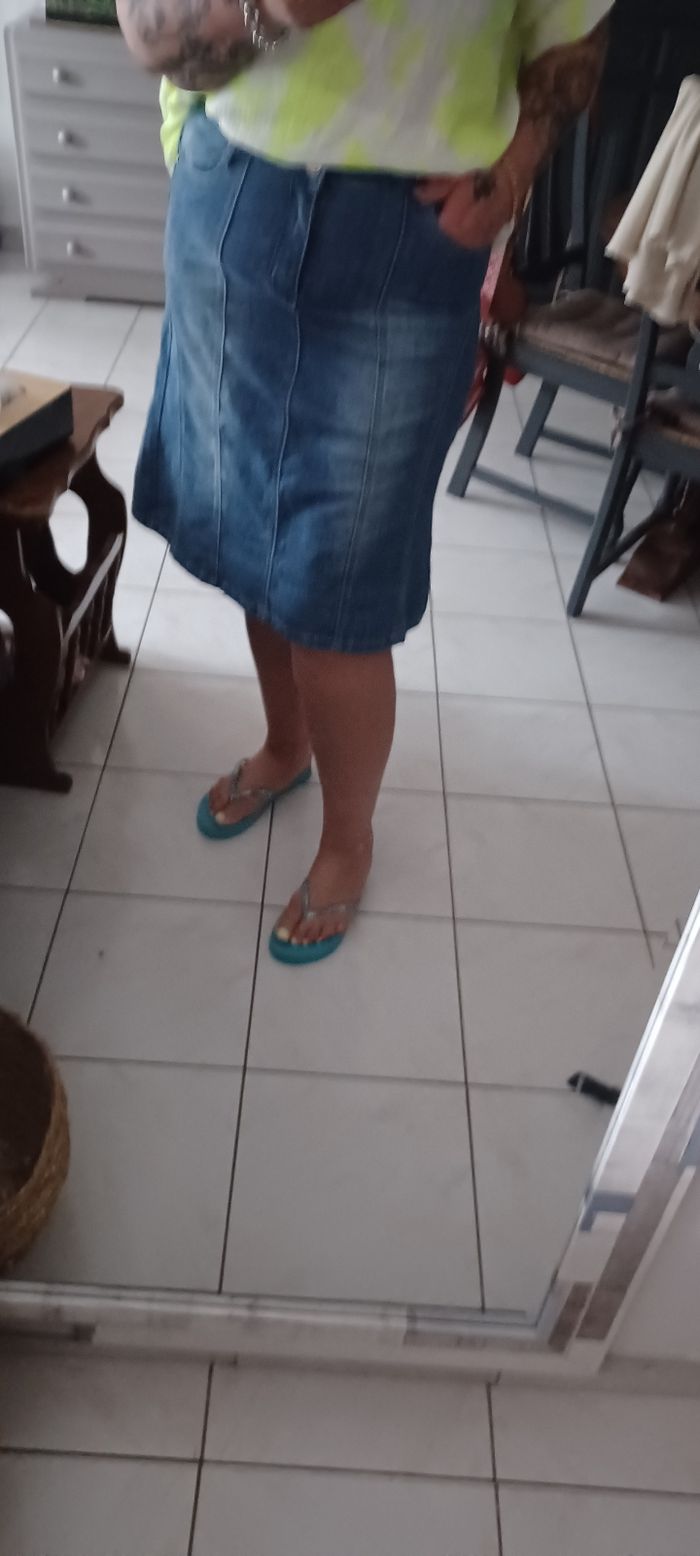 Très belle jupe jeans femme T 44 - photo numéro 4