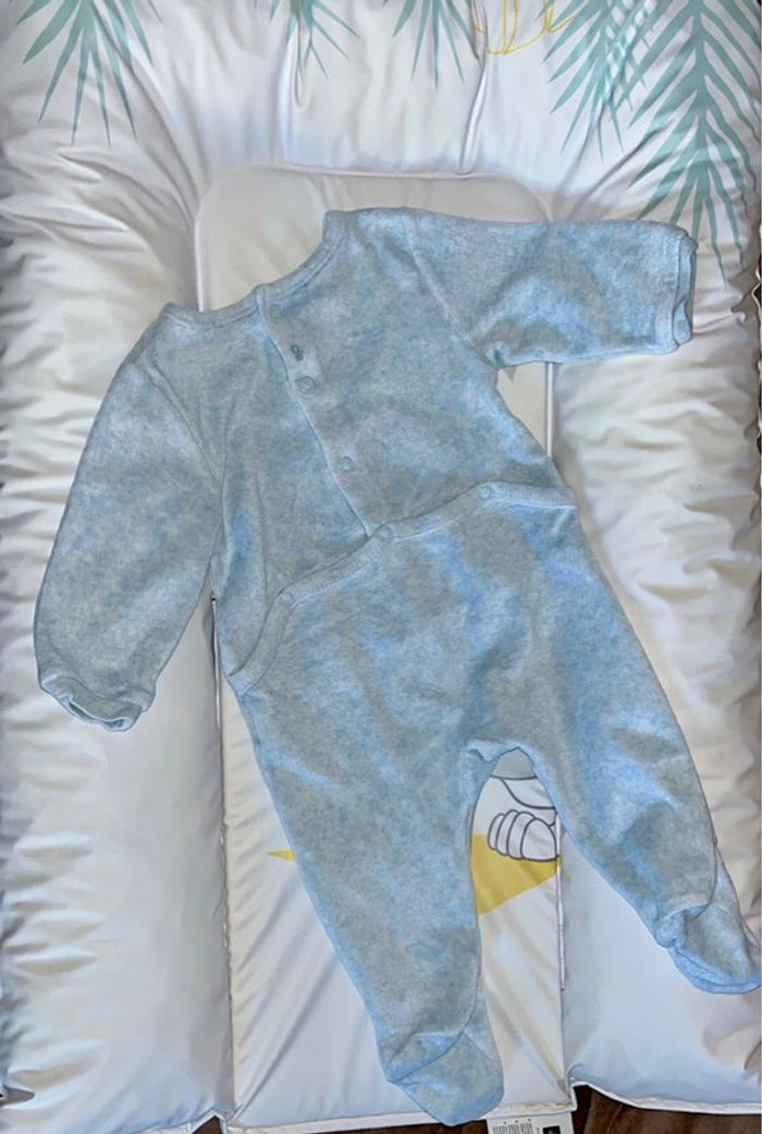 Pyjama velours bleu ours 6mois okaibi - photo numéro 2
