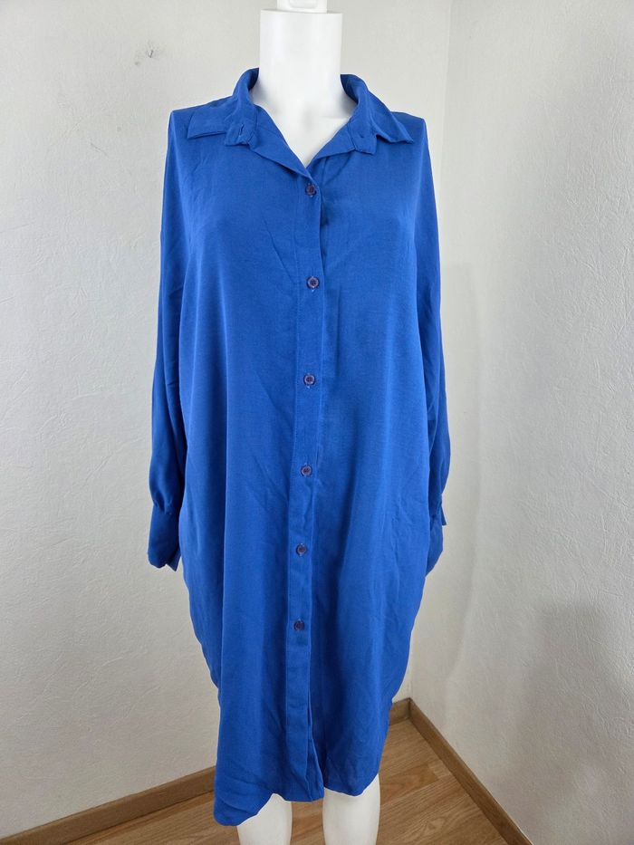 Robe chemise bleue manches longues – Taille M - photo numéro 2