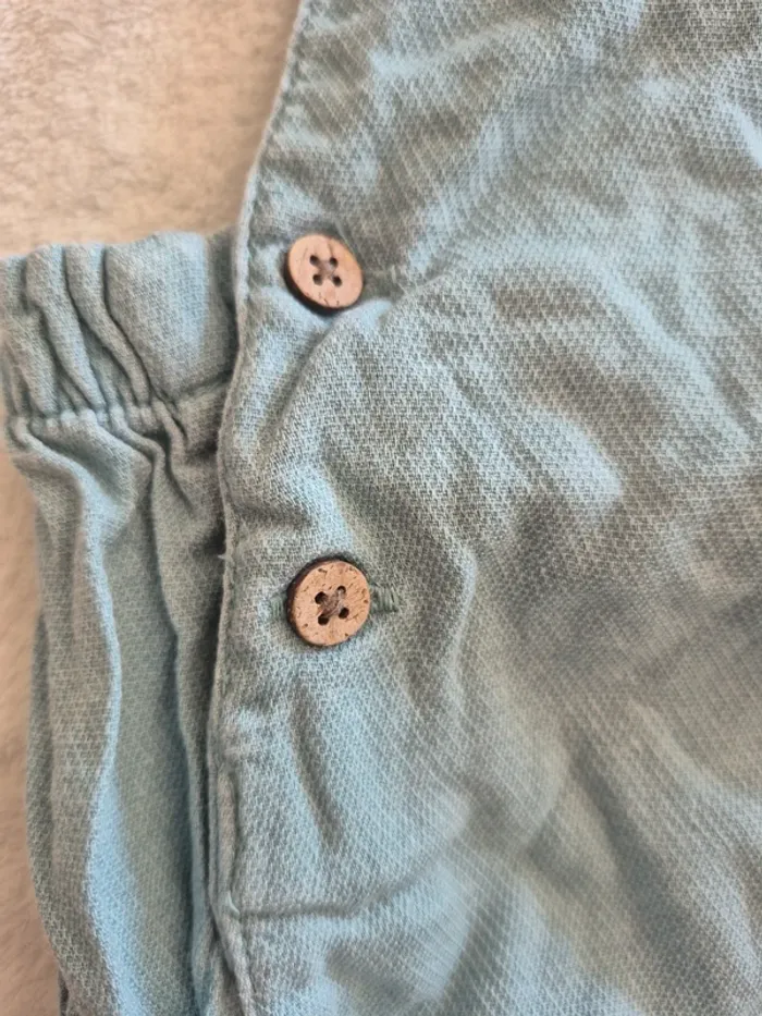 Grenouillère short été bretelles bébé - photo numéro 2