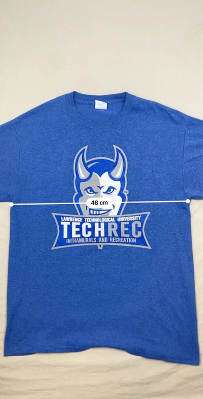 T-shirt imprimé sport USA, collège, université, homme, été, bleu, M - photo numéro 5