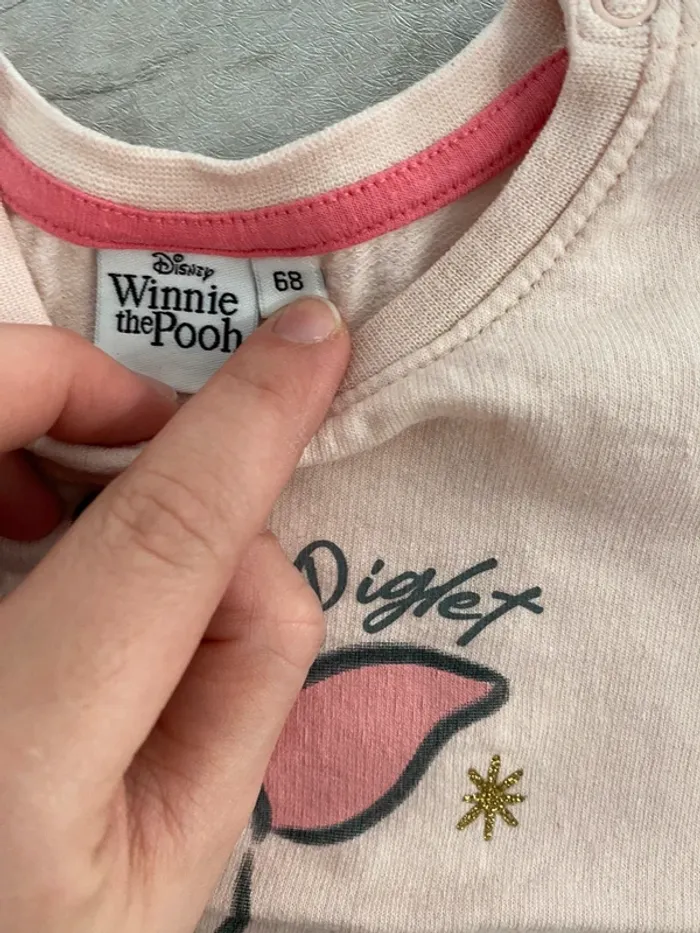 T-shirt rose Porcinet Disney Winnie The Pooh 6 mois - photo numéro 3