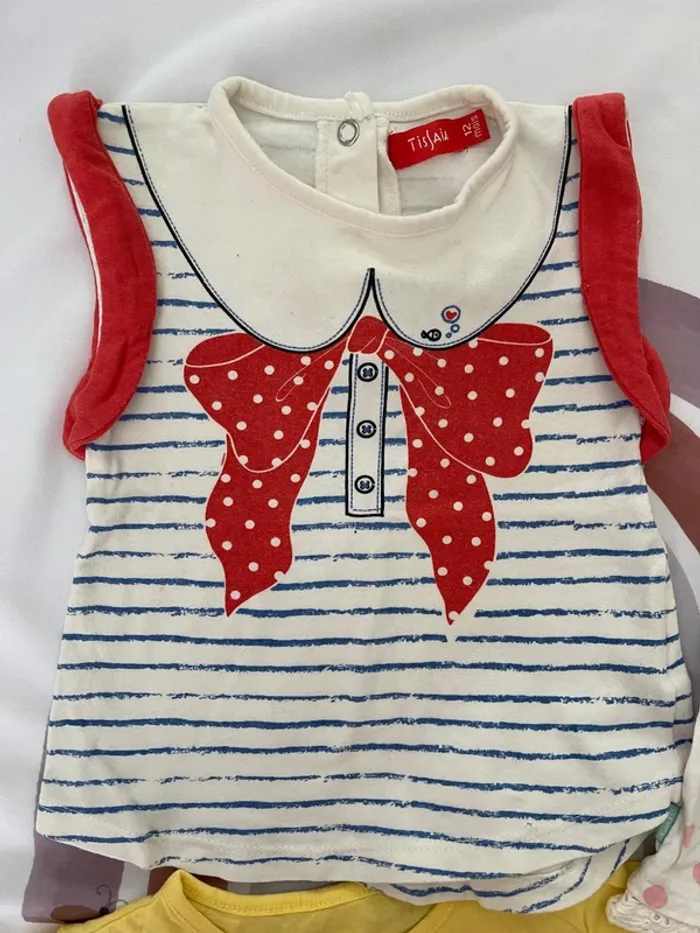 👕 Lot de t-shirts manches courtes bébé fille – Taille 12 mois - photo numéro 5