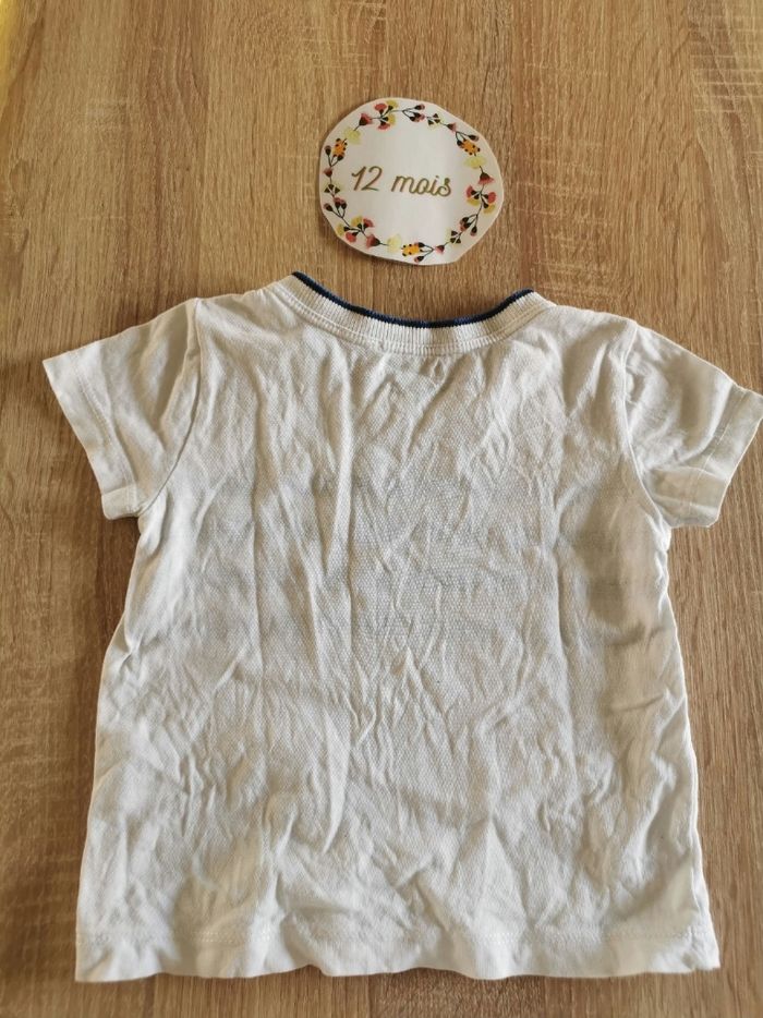 Lot de 2 t-shirt d'été bébé garçon 12mois ikks très bon état - photo numéro 7