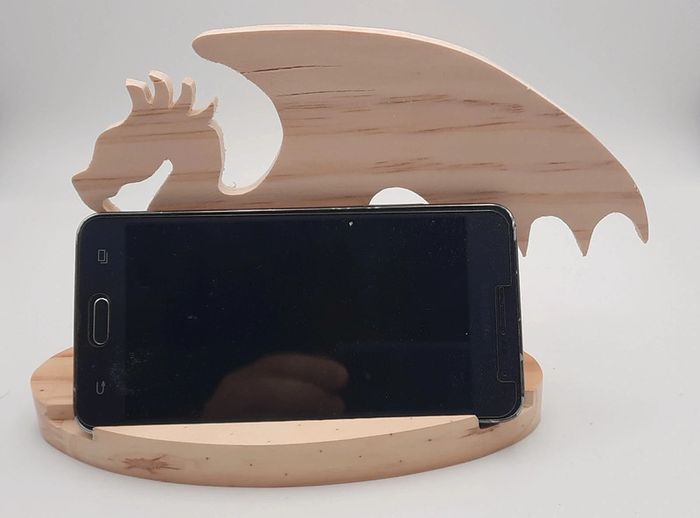 Support en bois pour téléphone - photo numéro 3