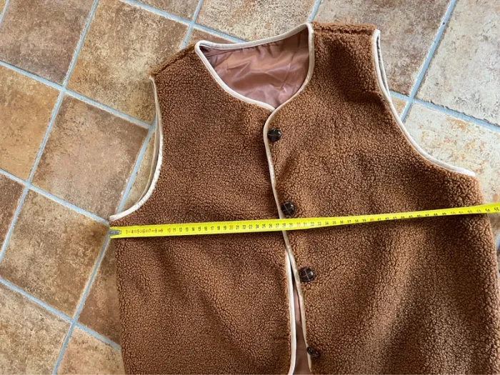 Gilet mouton marron - photo numéro 7