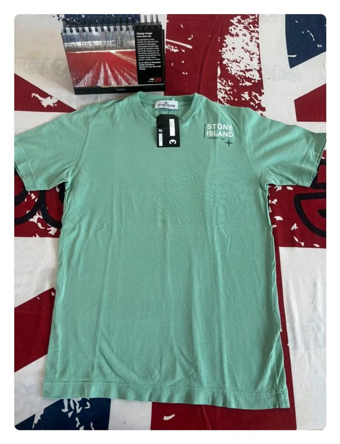 T-shirt Stone Island Junior xs vert pomme imprimé - photo numéro 2