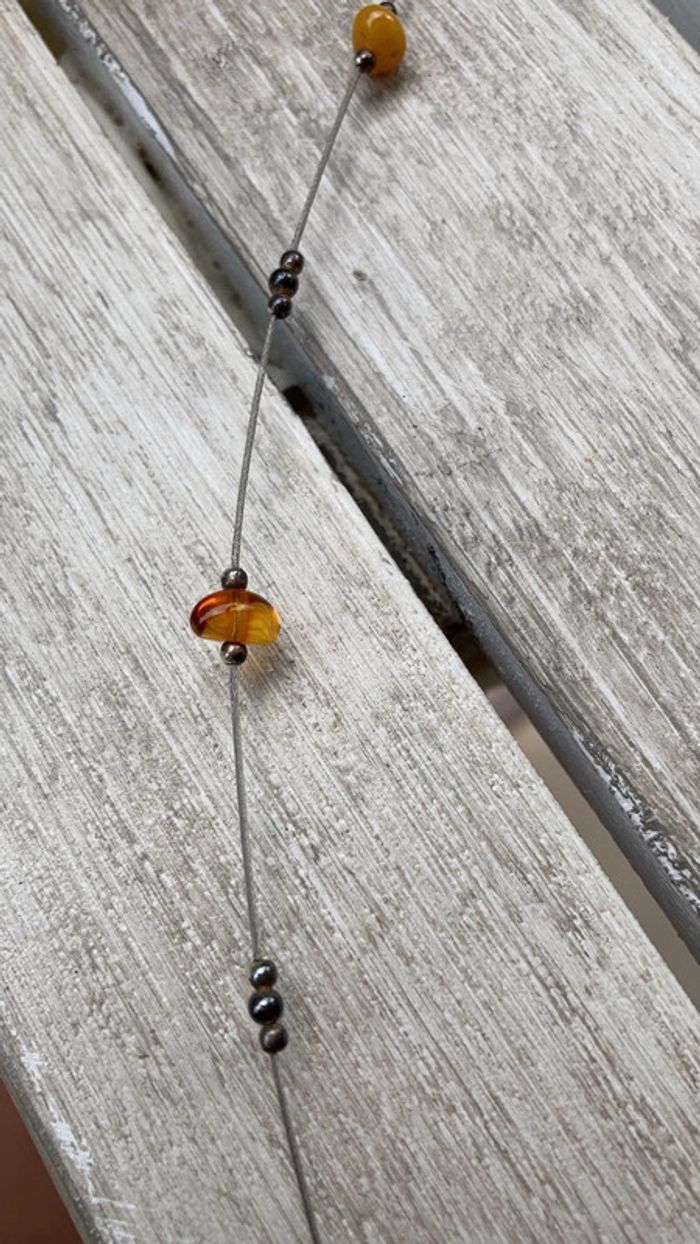 Collier fantaisie ambré - photo numéro 2
