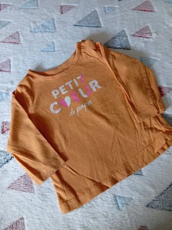 T-shirt petit coeur de papa