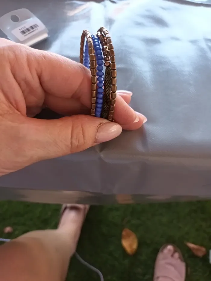 Bracelet fantaisie violer marron - photo numéro 3