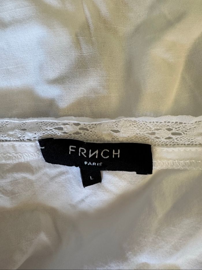 Blouse crop top en dentelle blanche FRNCH Paris T40 L - photo numéro 6