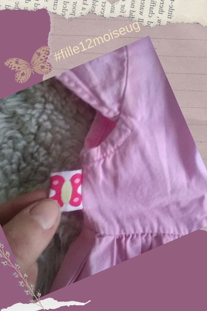 Robe été avec un papillon 🦋 12 mois - photo numéro 5