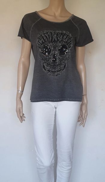 T-shirt gris à motifs Mim T.38