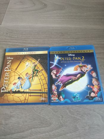 Lot Blu Ray Disney Peter Pan 1 et 2