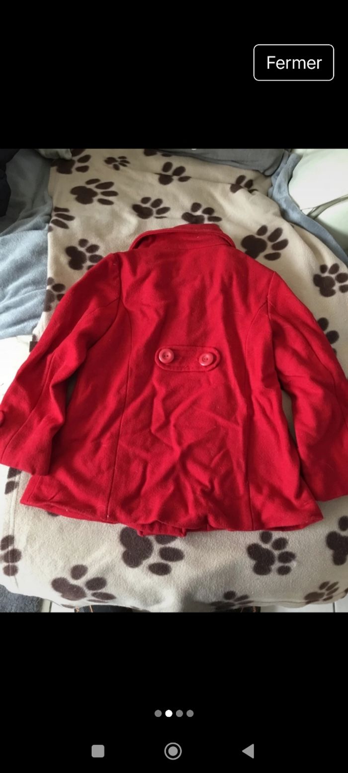 Duffle-coat rouge fille 6 ans la redoute - photo numéro 2