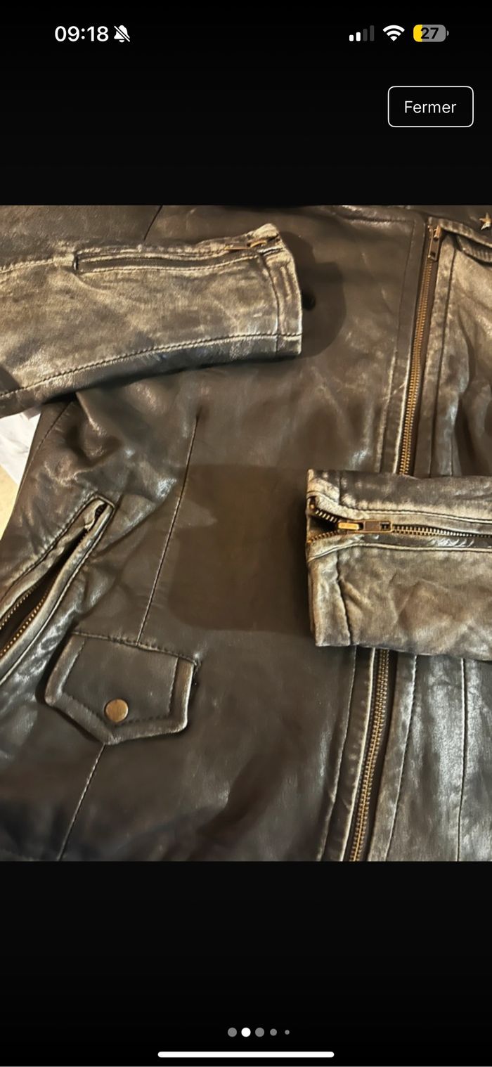 Veste perfecto cuire /simili naf naf taille 36 - photo numéro 2