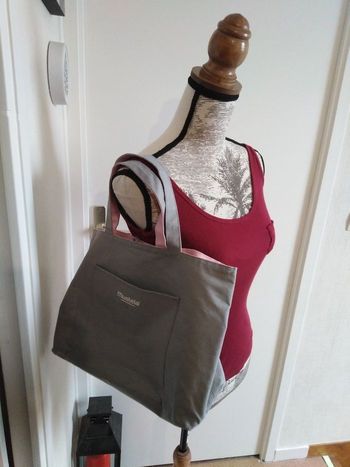 Sac besace, sac à langer mustela rose, gris réversible, maternité, sortie