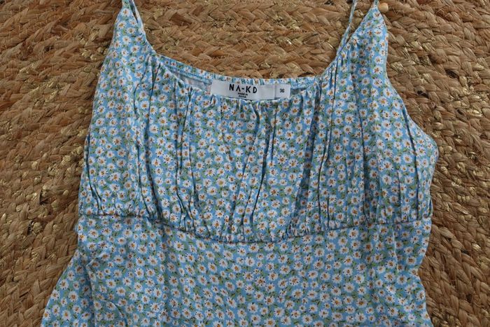 Combishort NA-KD bleu à fleurs - photo numéro 2