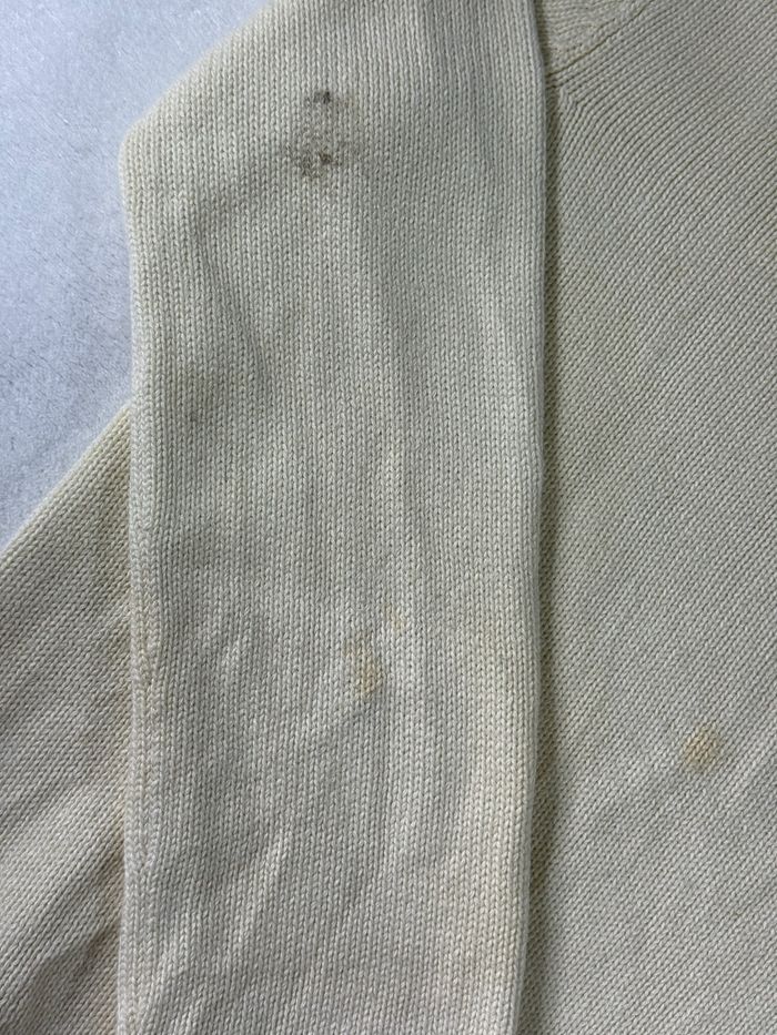 Pull Ralph Lauren femme S beige Boutons dorés épaule – 100% coton - photo numéro 9