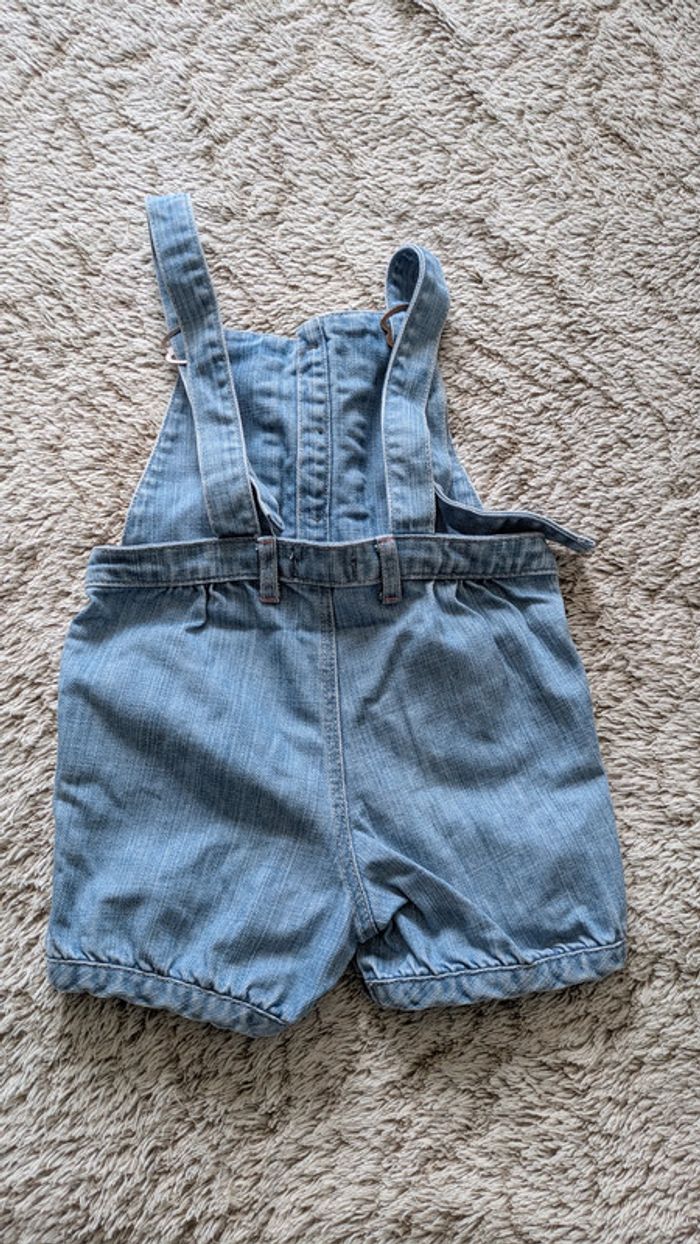 Salopette short en jeans 24 mois - photo numéro 4