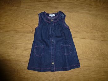 Robe en jean 9 mois sans manches - Kitchoun