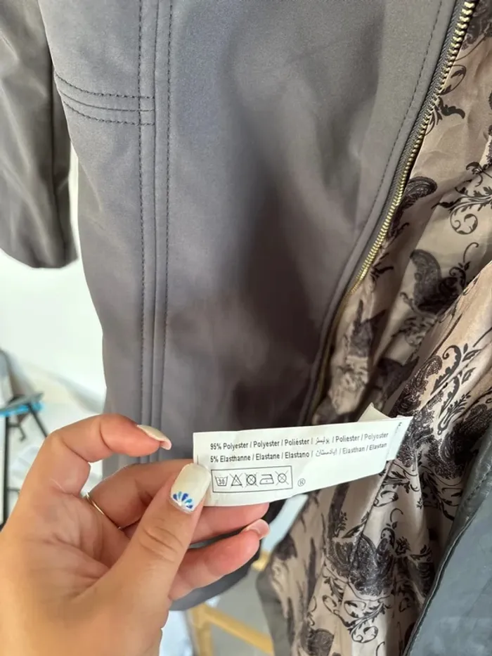 Manteau imperméable gris Laura Jo taille M - photo numéro 7