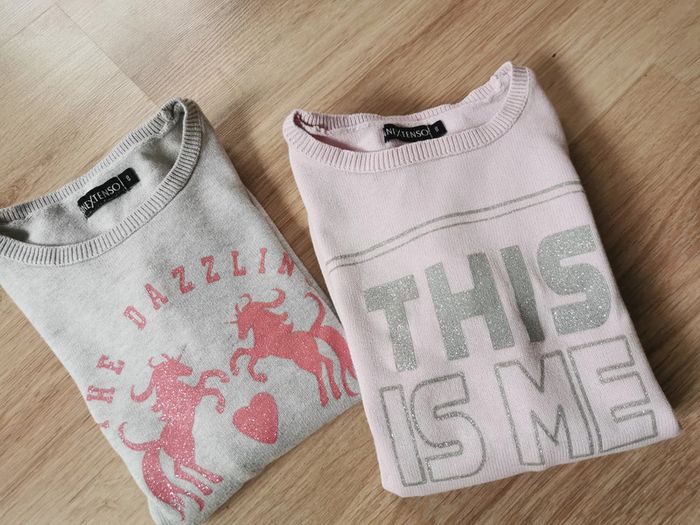 Lot de 2 pulls Inextenso pour fille 8 ans - photo numéro 2