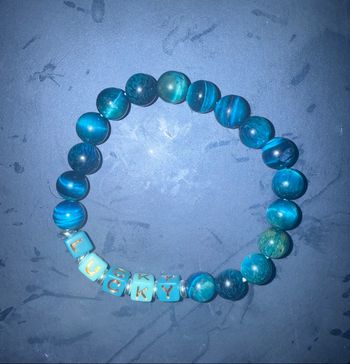 Bracelet à message "Lucky"