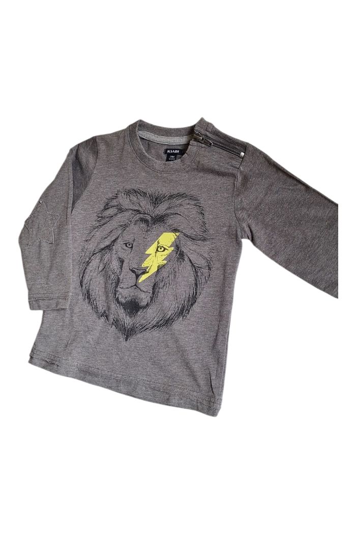 T-shirt gris manches longues – Kiabi – Taille 24 mois 🩶 - photo numéro 2