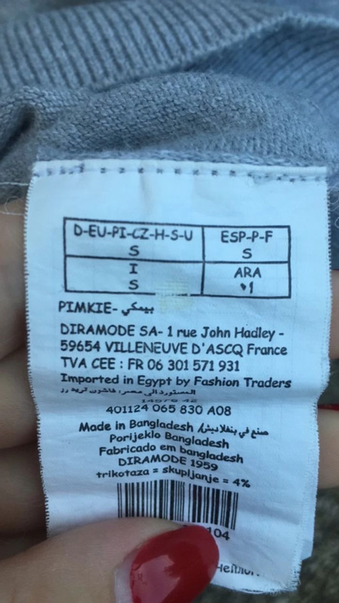 Petit pull d’été gris - photo numéro 3