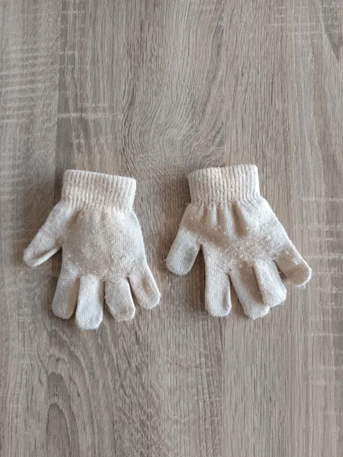 Gants beige fille 2-3 ans - photo numéro 2