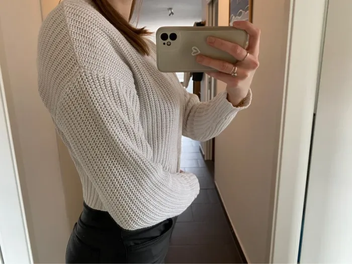 Pull blanc court - photo numéro 5