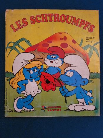 Album Panini ancien complet Les Schtroumpfs livre stickers autocollants collection